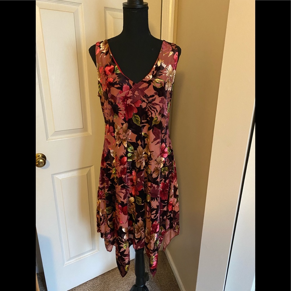 *NWOT* VENUS Velvet Floral Dress